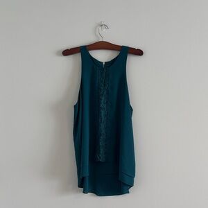 Kismet Teal Lace-Trim Sleeveless Camisole